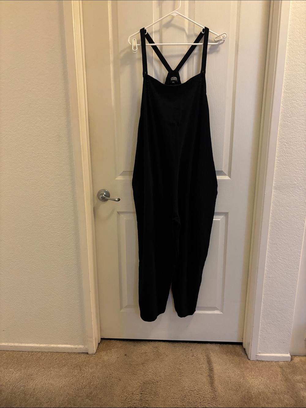 Relaxed Black Crossback Jumpsuit
